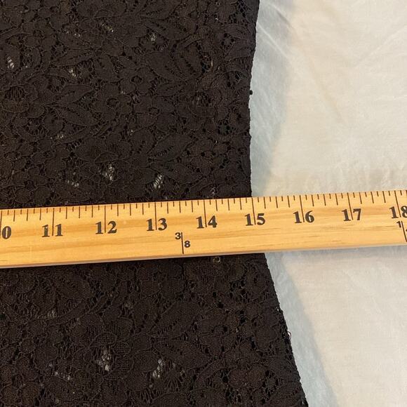 Black Stretch Lace and Rhinestone Glam Goth Pullover Duster - Picture 5 of 7